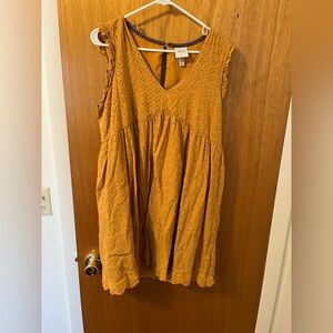 Knox Rose Mustard Eyelet Dress